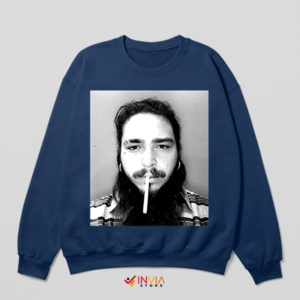 Cigarette Smoke Post Malone Navy Sweatshirt