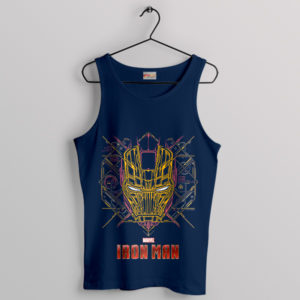 Cinematic Tech Marvel Iron Man Art Navy Tank Top