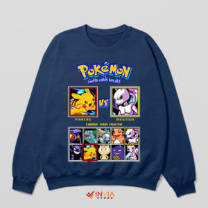 Classic Combat Pikachu vs. Mewtwo Navy Sweatshirt