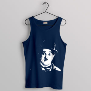 Classic Expression Charlie Chaplin Navy Tank Top