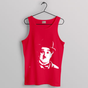 Classic Expression Charlie Chaplin Red Tank Top