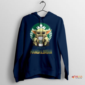 Coffee Quest Star Wars Baby Yoda Navy Hoodie