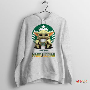 Coffee Quest Star Wars Baby Yoda Sport Grey Hoodie