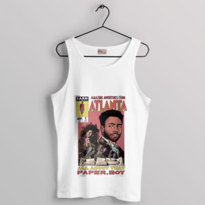Comic Art Paper Boi Donald Glover White Tank Top
