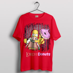 Conqueror Homer Lord of the Donuts Red T-Shirt
