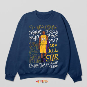 Court Conqueror Kobe Mamba Accolades Navy Sweatshirt