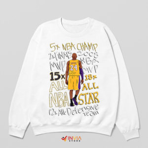 Court Conqueror Kobe Mamba Accolades White Sweatshirt