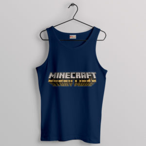 Cubical Minecraft Story Mode Game Navy Tank Top