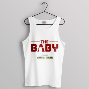 Cute Grogu Baby Jedi Knight White Tank Top