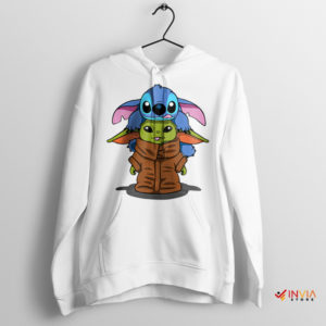 Cute Stitch And Grogu Adventures Hoodie