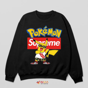Cute and Stylish Pikachu Fashion Black Sweatshirt