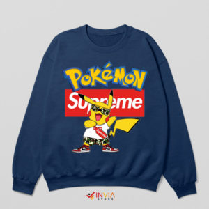Cute and Stylish Pikachu Fashion Navy Sweatshirt
