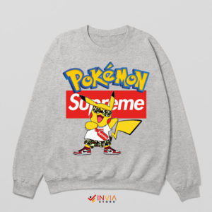 Cute and Stylish Pikachu Fashion Sport Grey Sweatshirt