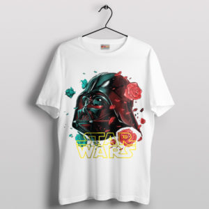 Dark Bloom Darth Vader Roses White T-Shirt