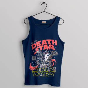Darth Vader Magical Unicorn Rider Navy Tank Top