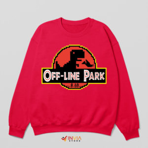 Dino Downtime Jurassic Park Internet Red Sweatshirt