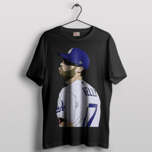 Dodgers' Pout Master Joe Kelly Black T-Shirt