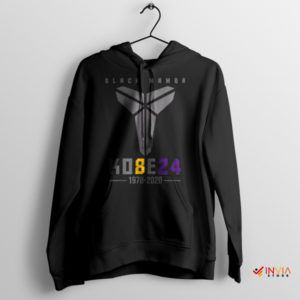 Double Impact Black Mamba Kobe 8 24 Black Hoodie