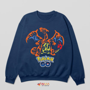 Dragon Charizard Pokemon Flame Navy Sweatshirt