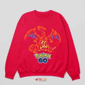 Dragon Charizard Pokemon Flame Red Sweatshirt