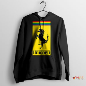 Dream Rides Unicorn Pride Logo Black Hoodie