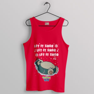 Dreaming in Snowflakes Snorlax Sleep Red Tank Top