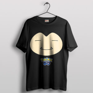 Dreamy Snorlax Adorable Cute Face Black T-Shirt