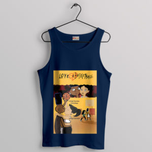 Dribble with Love Basketball Romance Navy Tank Top