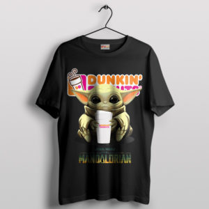 Dunkin' Delight with Baby Yoda Black T-Shirt