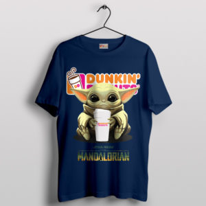 Dunkin' Delight with Baby Yoda Navy T-Shirt