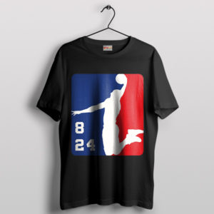 Dunking Dynasty Kobe 8 24 NBA Logo Black T-Shirt