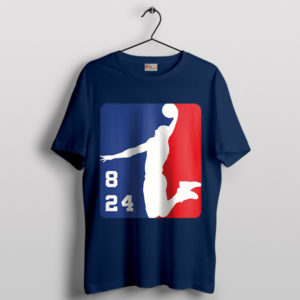 Dunking Dynasty Kobe 8 24 NBA Logo Navy T-Shirt