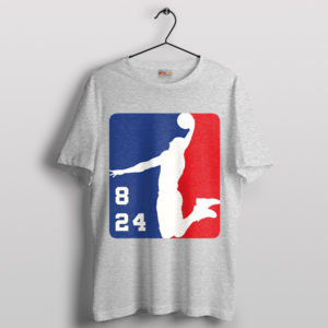Dunking Dynasty Kobe 8 24 NBA Logo Sport Grey T-Shirt