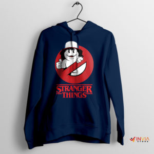 Dustin Ghostly Adventure Stranger Things Navy Hoodie
