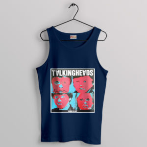 Echoes Remain in Light Talking Heads Navy Tank Top