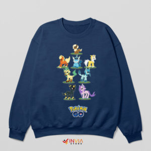 Eevee Evolution Extravaganza Navy Sweatshirt