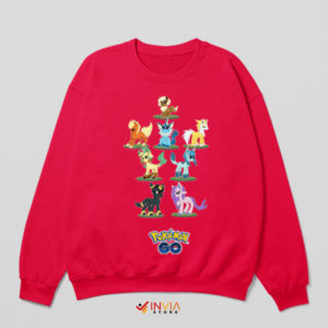 Eevee Evolution Extravaganza Red Sweatshirt