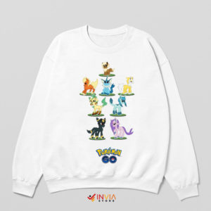 Eevee Evolution Extravaganza White Sweatshirt