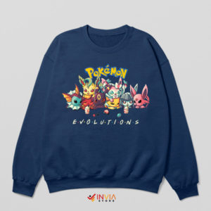 Eevee's Epic 90s Evolution Navy Sweatshirt