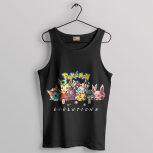 Eevee's Evolutionary Rewind 90s Black Tank Top