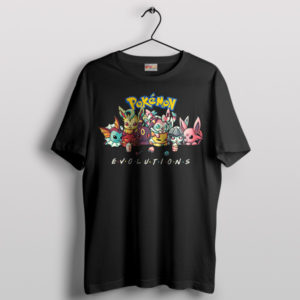 Eevee's Evolutionary Throwback 90s Black T-Shirt
