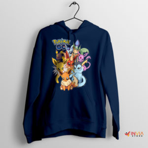 Eevee's Wonders Evolution Pokemon Navy Hoodie