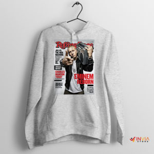 Eminem's Reborn Cover Art Magazine Sport Grey Hoodie