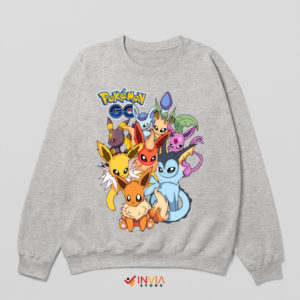 Epic Eevee Evolution Pokemon GO Sport Grey Sweatshirt