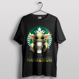 Espresso Star Wars Baby Yoda Black T-Shirt