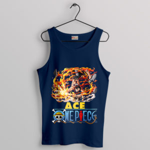 Eternal Flame One Piece Ace Navy Tank Top