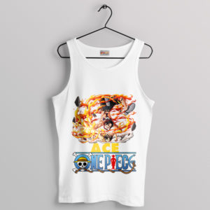 Eternal Flame One Piece Ace White Tank Top