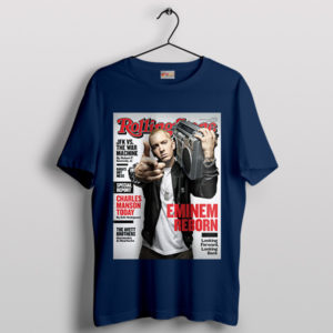 Evolution Eminem Reborn Album Art Navy T-Shirt