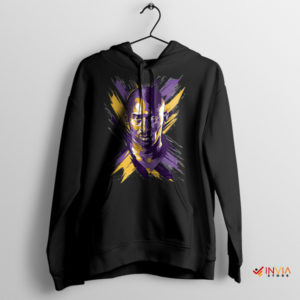 Face of a Legend Kobe Bryant Brush Art Black Hoodie