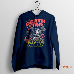 Fantasy Darth Vader on Unicorn Meme Navy Hoodie